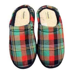 Dearfoams Plaid Christmas Slippers